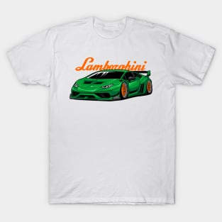 lamborghini green super car T-Shirt